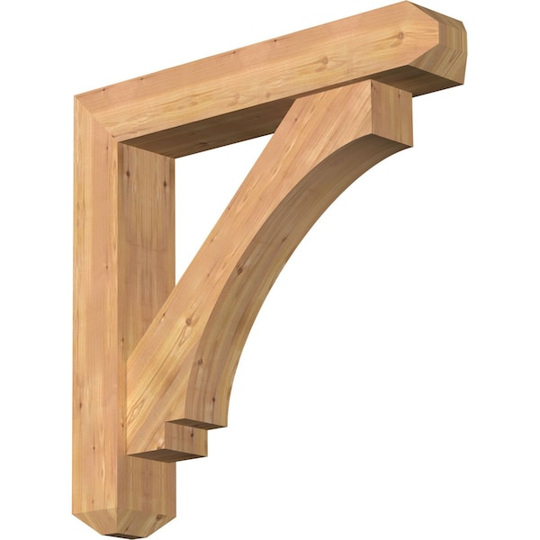 Ekena Millwork Imperial Craftsman Smooth Bracket w/ Offset Brace, Western Red Cedar, 7 1/2"W x 40"D x 40"H BKT0806X40X40IMP04SWR - main